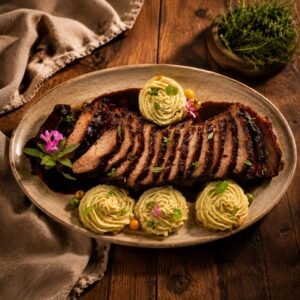 Brisket com molho de especiarias e balsâmico